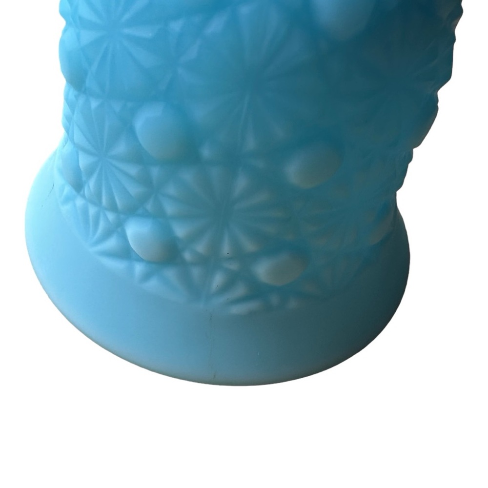 FENTON Vintage 70s Satin Daisy & Button Pattern Bell - Picture 3 of 8
